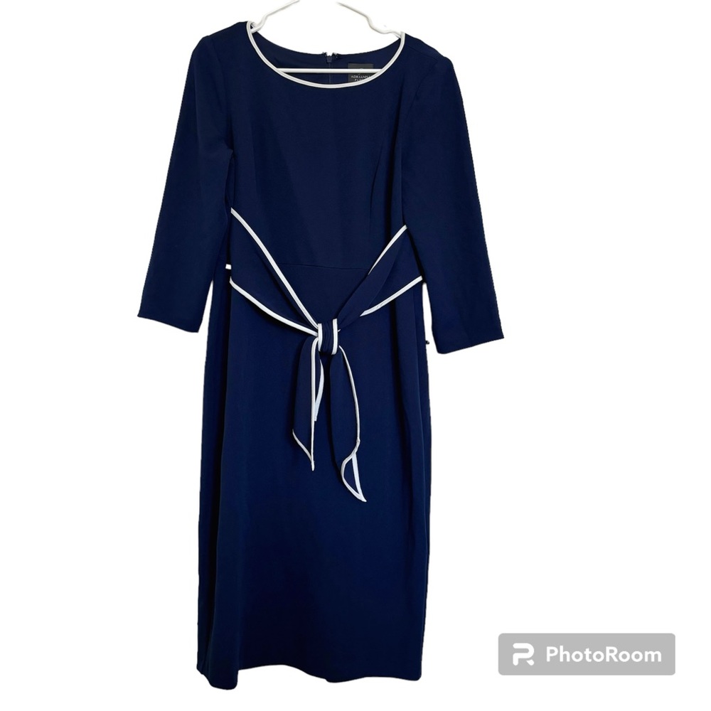 Adrianna Papell Women's Dress, NWT, Blue, Size 12, Preppy, Classic